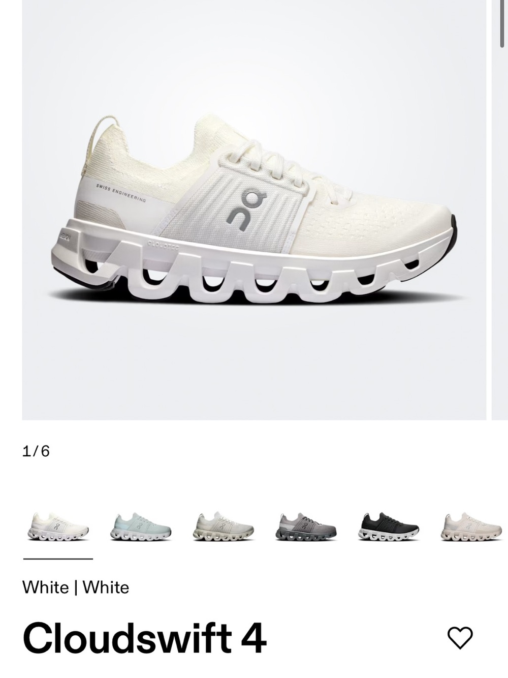 On Running Cloudswift 4 Kids Sneakers - White